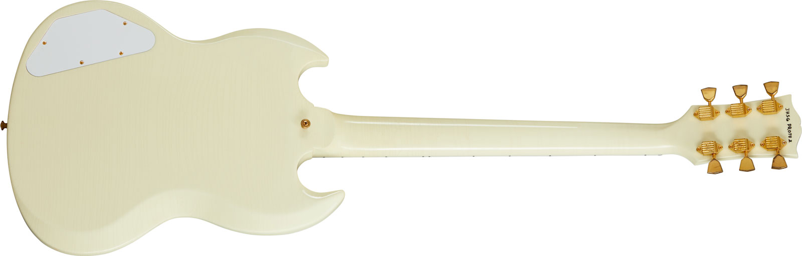 Gibson Custom Shop Jimi Hendrix Sg Custom 1967 Signature Hhh Trem Eb - Aged Polaris White - Single-Cut-E-Gitarre - Variation 1