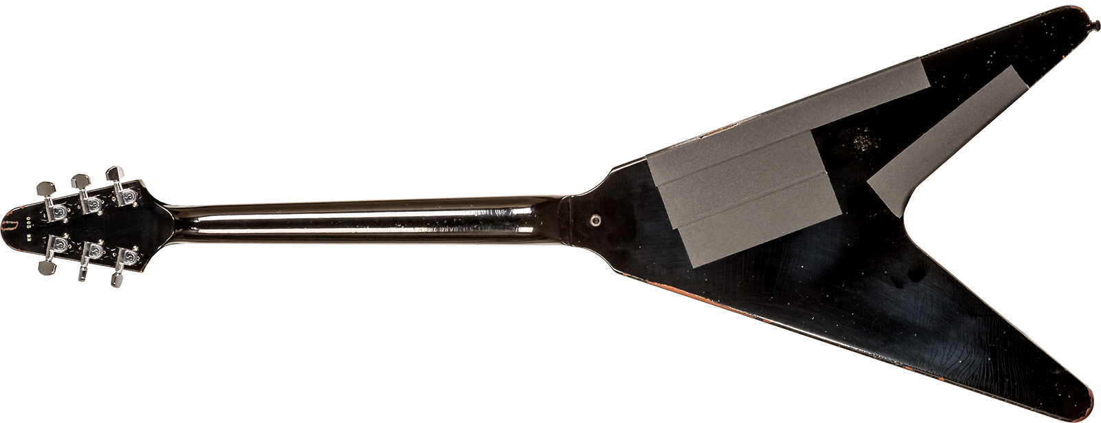 Gibson Custom Shop Kirk Hammett Flying V 1979 2h Ht Rw - Murphy Lab Aged Ebony - E-Gitarre aus Metall - Variation 1