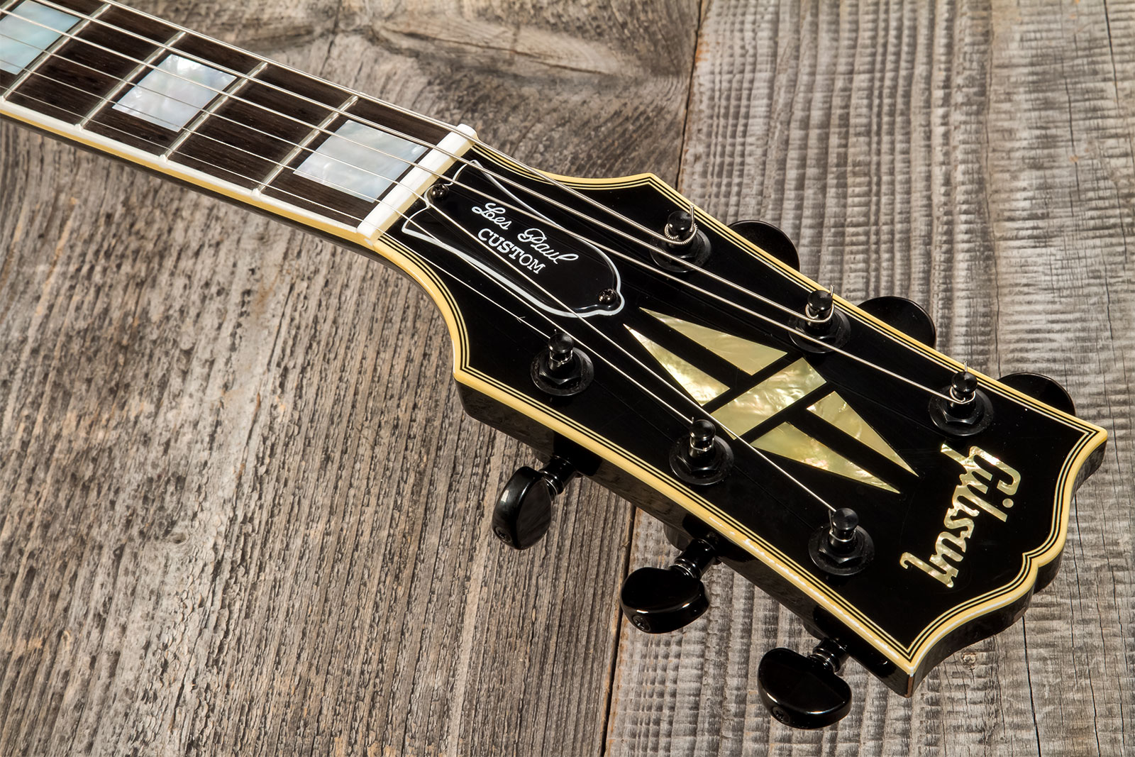Gibson Custom Shop Kirk Hammett Les Paul Custom 1989 2h Ht Eb #kh009 - Murphy Lab Aged Ebony - Signature-E-Gitarre - Variation 11