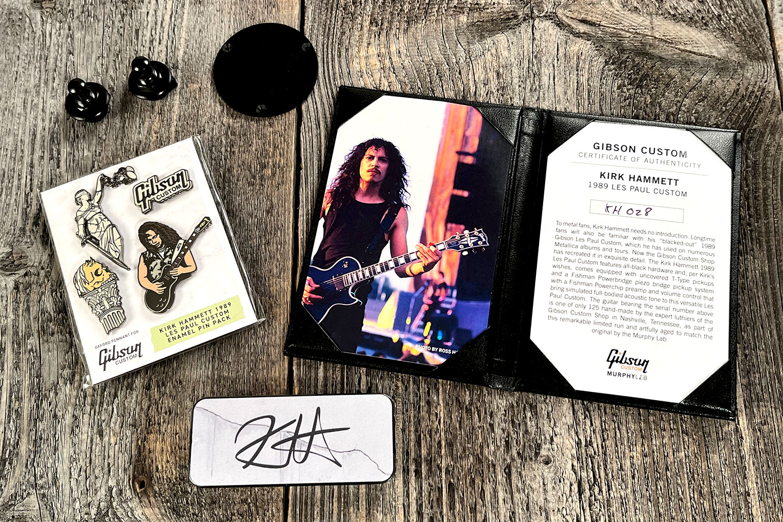 Gibson Custom Shop Kirk Hammett Les Paul Custom 1989 2h Ht Eb #kh009 - Murphy Lab Aged Ebony - Signature-E-Gitarre - Variation 13