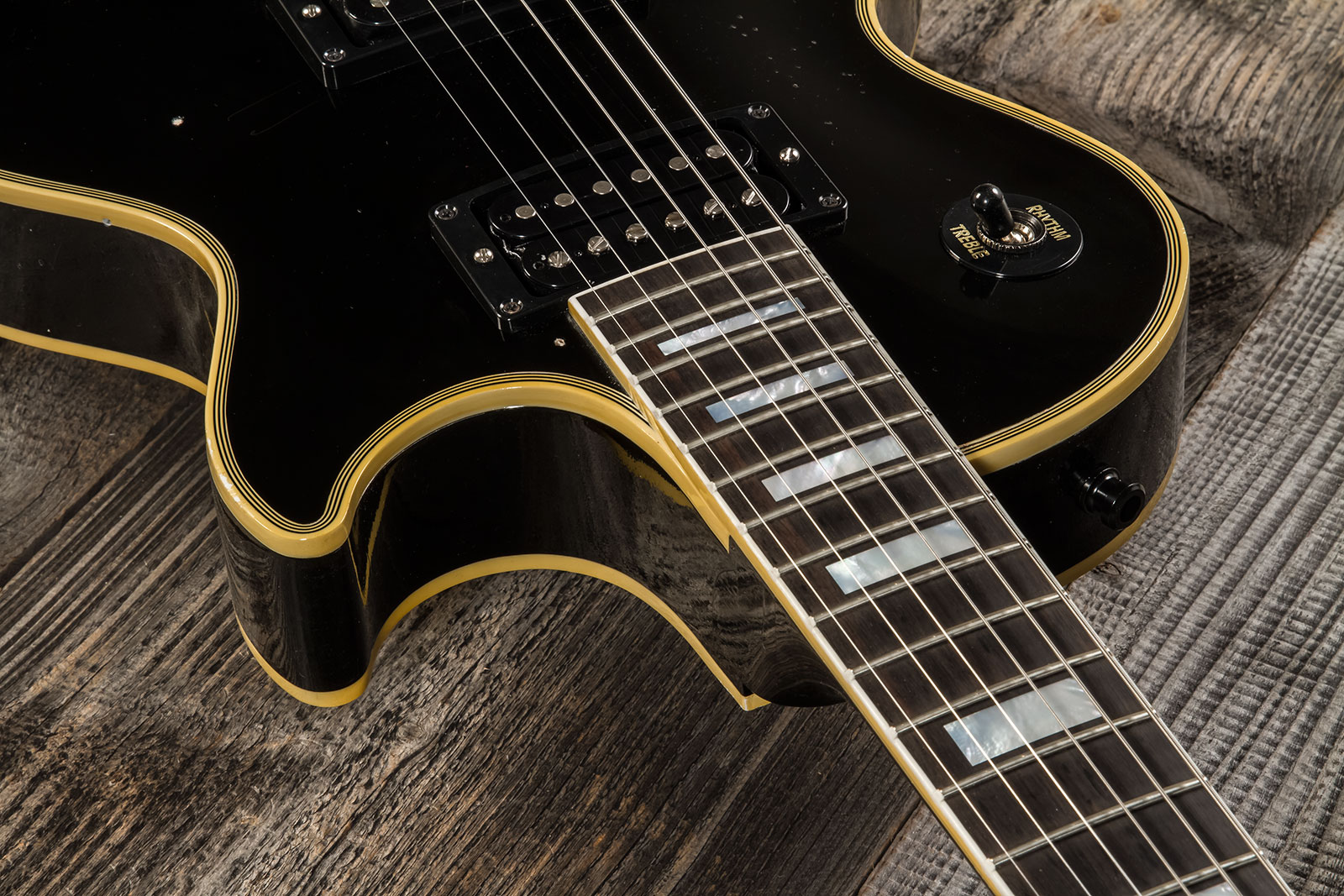 Gibson Custom Shop Kirk Hammett Les Paul Custom 1989 2h Ht Eb #kh009 - Murphy Lab Aged Ebony - Signature-E-Gitarre - Variation 6