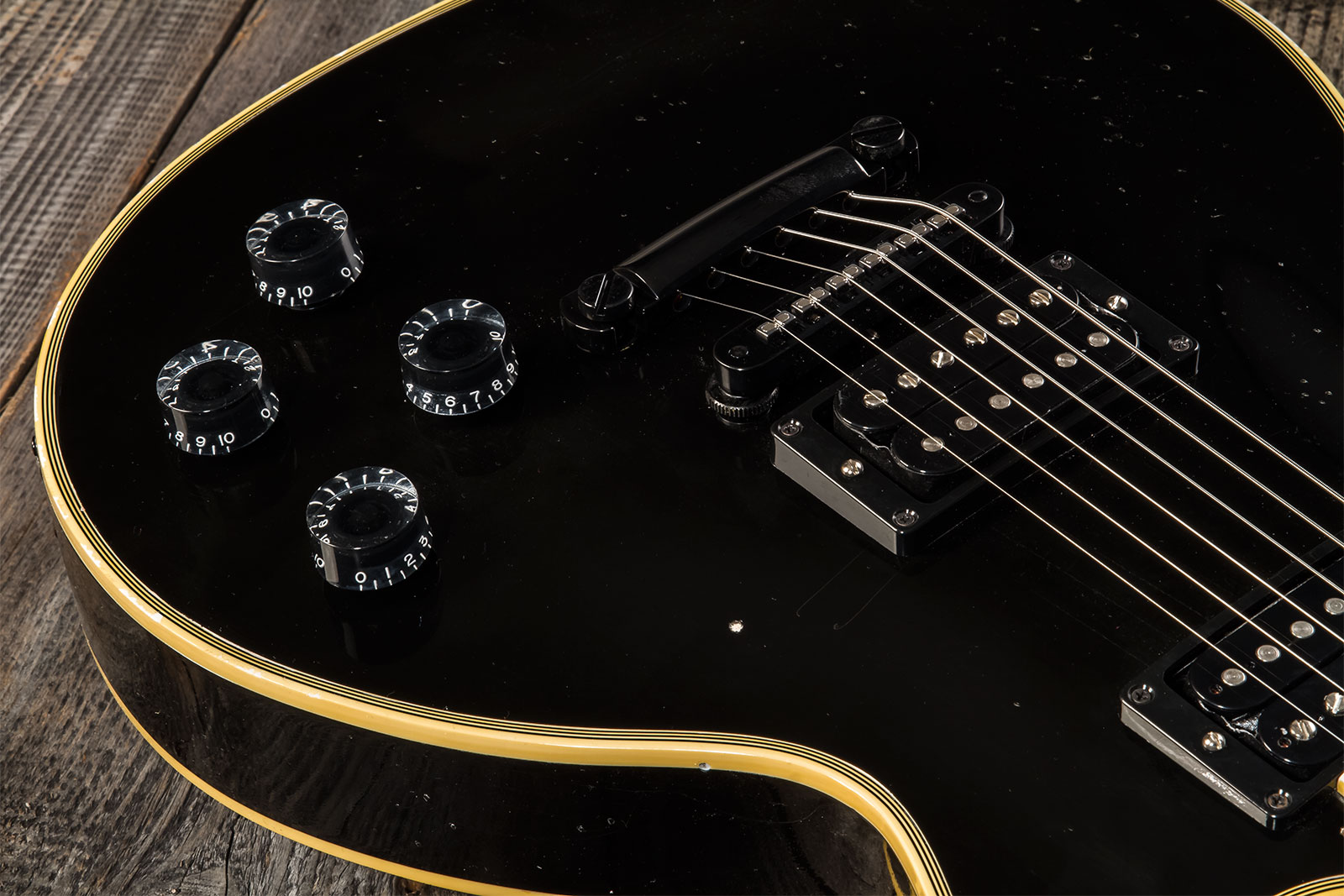 Gibson Custom Shop Kirk Hammett Les Paul Custom 1989 2h Ht Eb #kh009 - Murphy Lab Aged Ebony - Signature-E-Gitarre - Variation 7