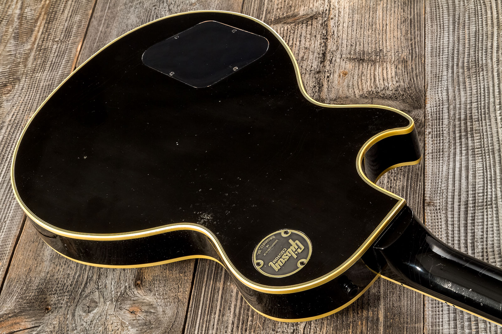 Gibson Custom Shop Kirk Hammett Les Paul Custom 1989 2h Ht Eb #kh28 - Murphy Lab Aged Ebony - Signature-E-Gitarre - Variation 5