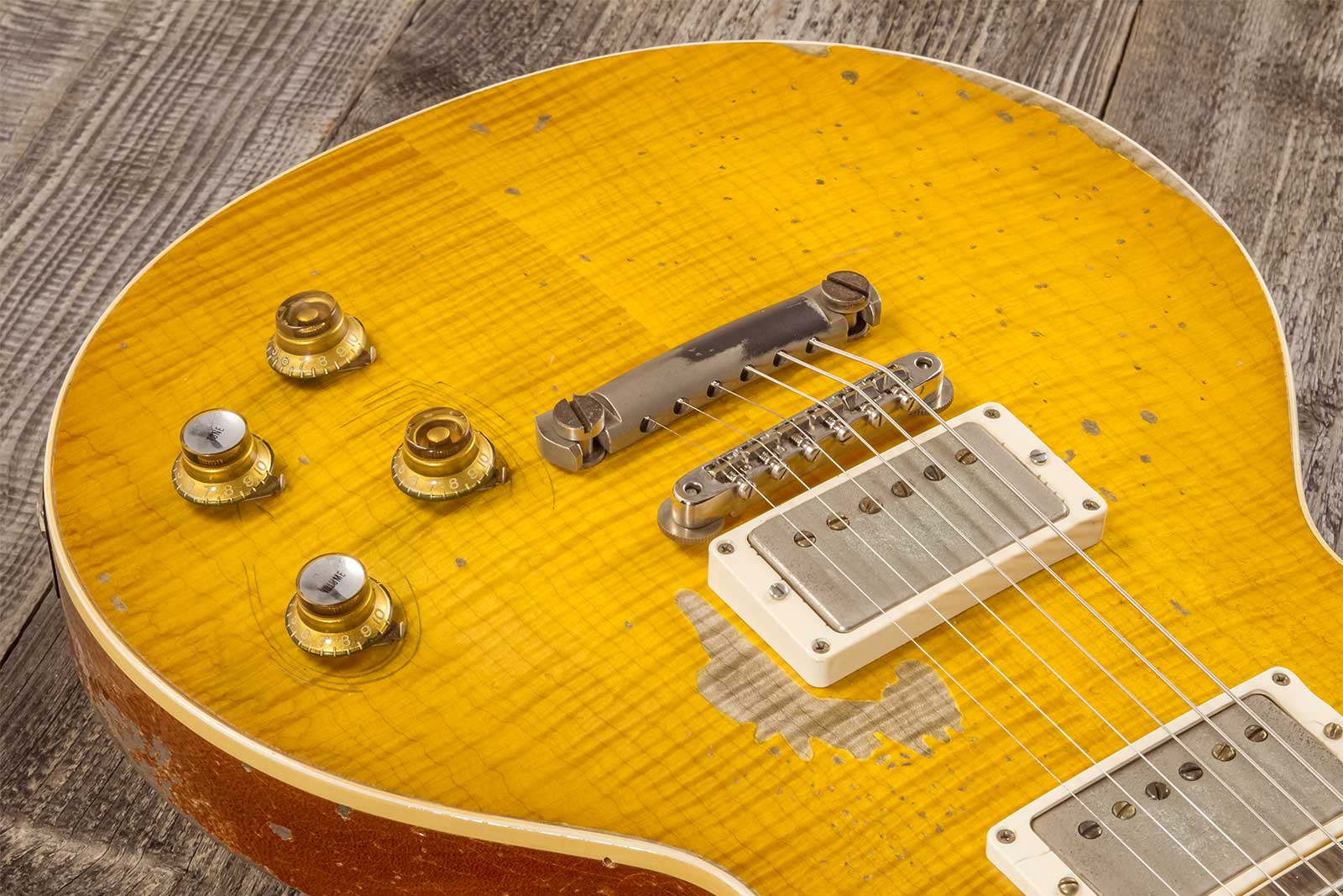 Gibson Custom Shop Kirk Hammett Les Paul Standard Greeny 2h Ht Rw #932582 - Murphy Lab Aged Greeny Burst - Single-Cut-E-Gitarre - Variation 9