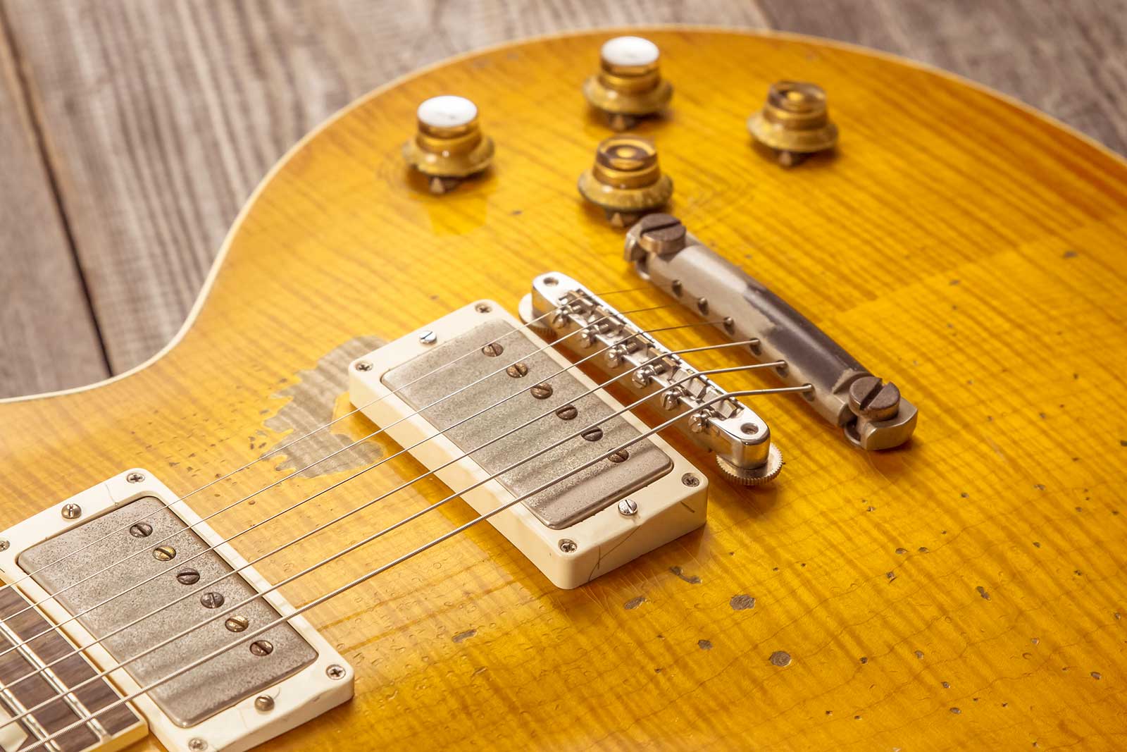 Gibson Custom Shop Kirk Hammett Les Paul Standard Greeny 2h Ht Rw #932582 - Murphy Lab Aged Greeny Burst - Single-Cut-E-Gitarre - Variation 11