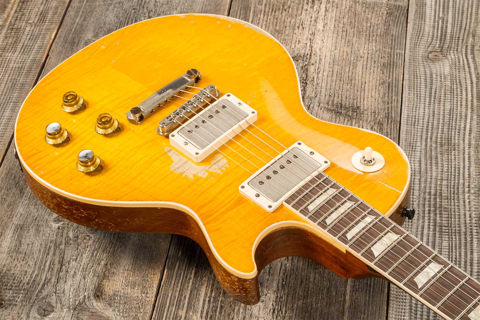 Gibson Custom Shop Kirk Hammett Les Paul Standard Greeny 2h Ht Rw #933631 - Murphy Lab Aged Greeny Burst - Single-Cut-E-Gitarre - Variation 4