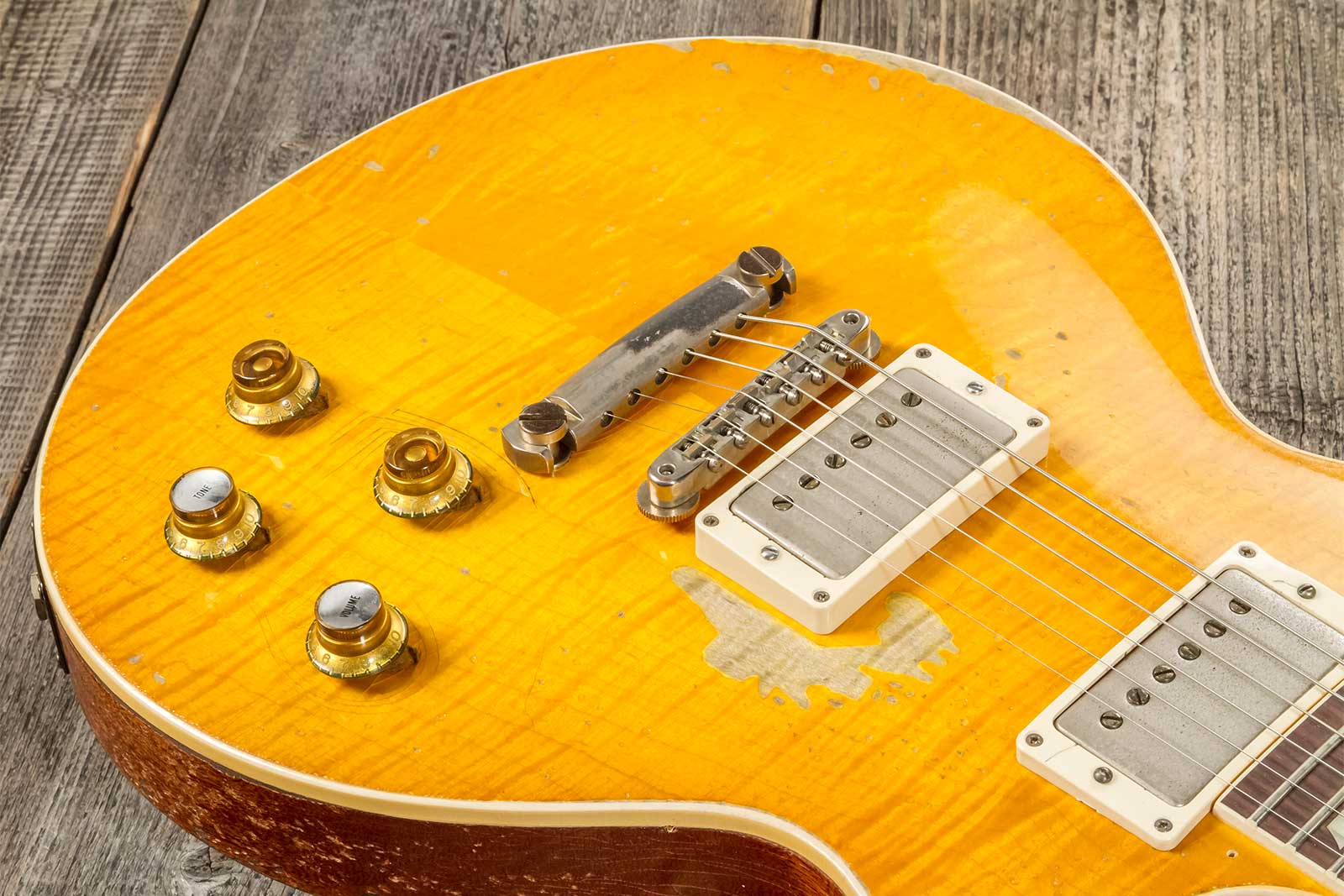 Gibson Custom Shop Kirk Hammett Les Paul Standard Greeny 2h Ht Rw #933631 - Murphy Lab Aged Greeny Burst - Single-Cut-E-Gitarre - Variation 5