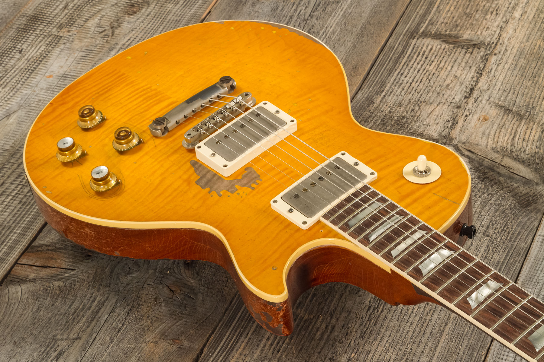 Gibson Custom Shop Kirk Hammett Les Paul Standard Greeny 2h Ht Rw #941251 - Murphy Lab Aged Greeny Burst - Single-Cut-E-Gitarre - Variation 2