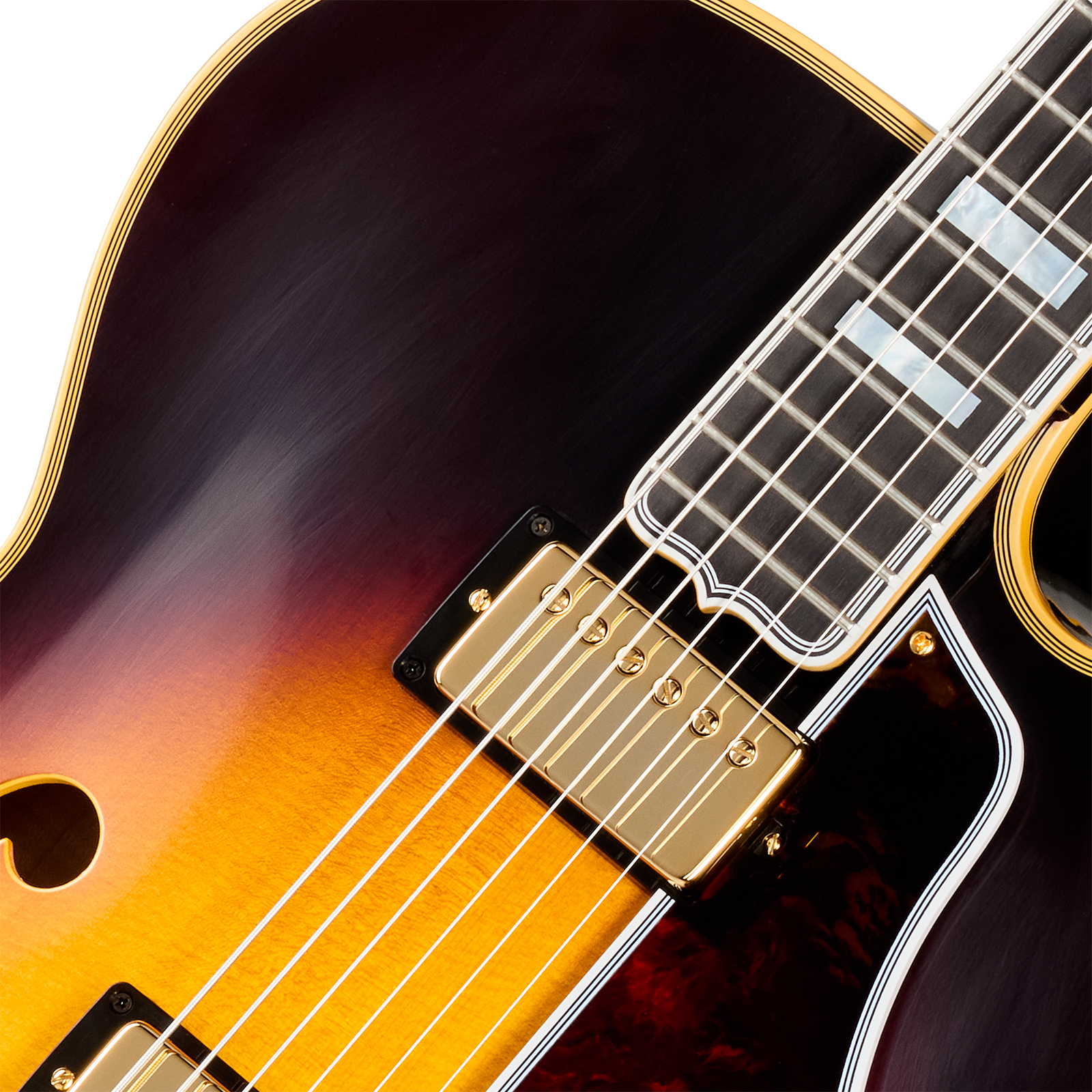 Gibson Custom Shop L5 Ces 1957 Reissue 2h Ht Eb - Vos Vintage Sunburst - Hollowbody E-Gitarre - Variation 2