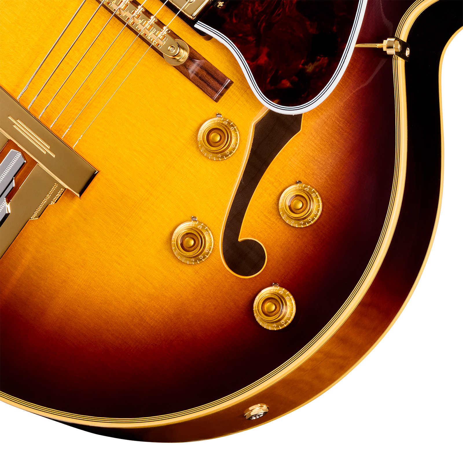 Gibson Custom Shop L5 Ces 1957 Reissue 2h Ht Eb - Vos Vintage Sunburst - Hollowbody E-Gitarre - Variation 3