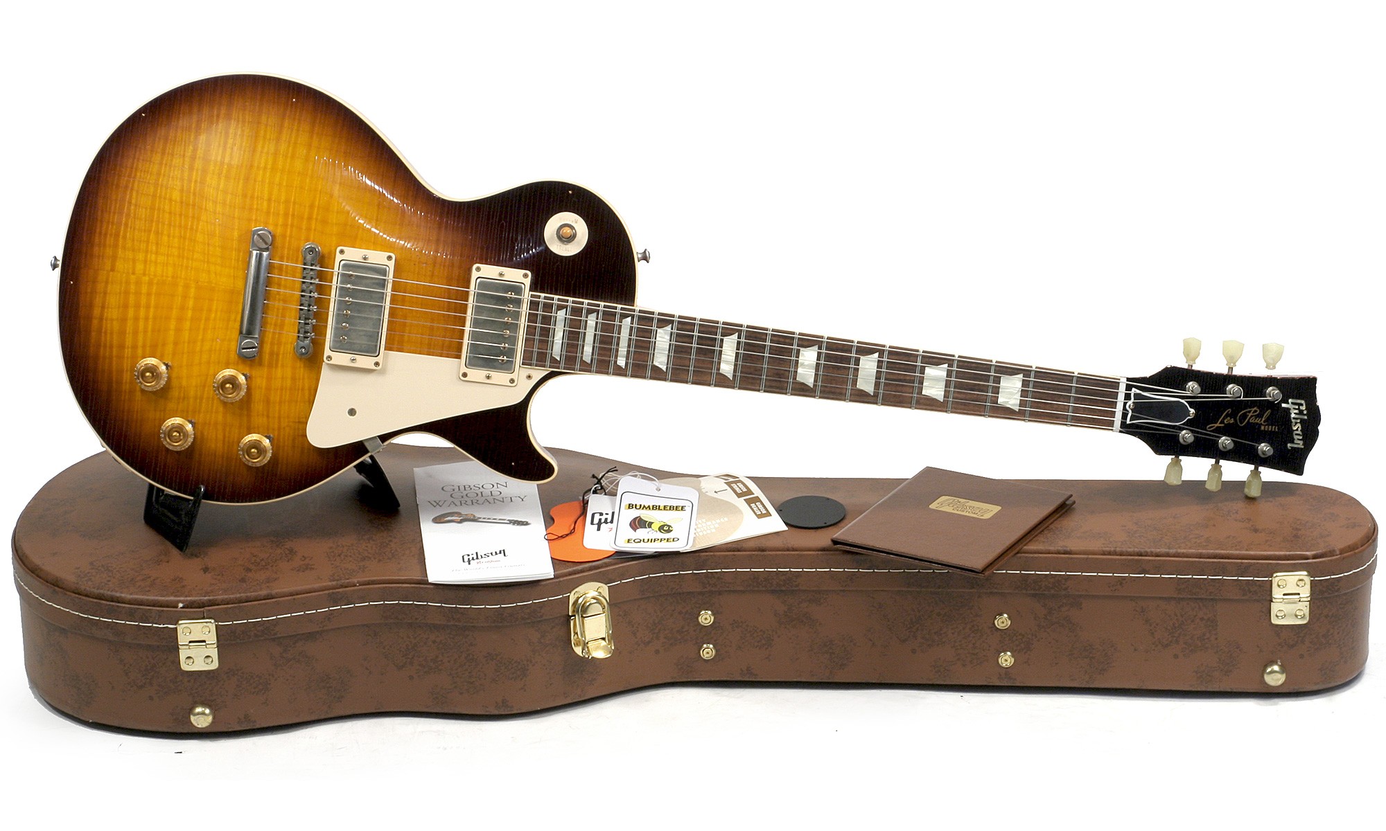 Gibson Custom Shop Les Paul 1960 Reissue 2h Ht Rw - Heavy Aged Bourbon Burst - Single-Cut-E-Gitarre - Variation 1