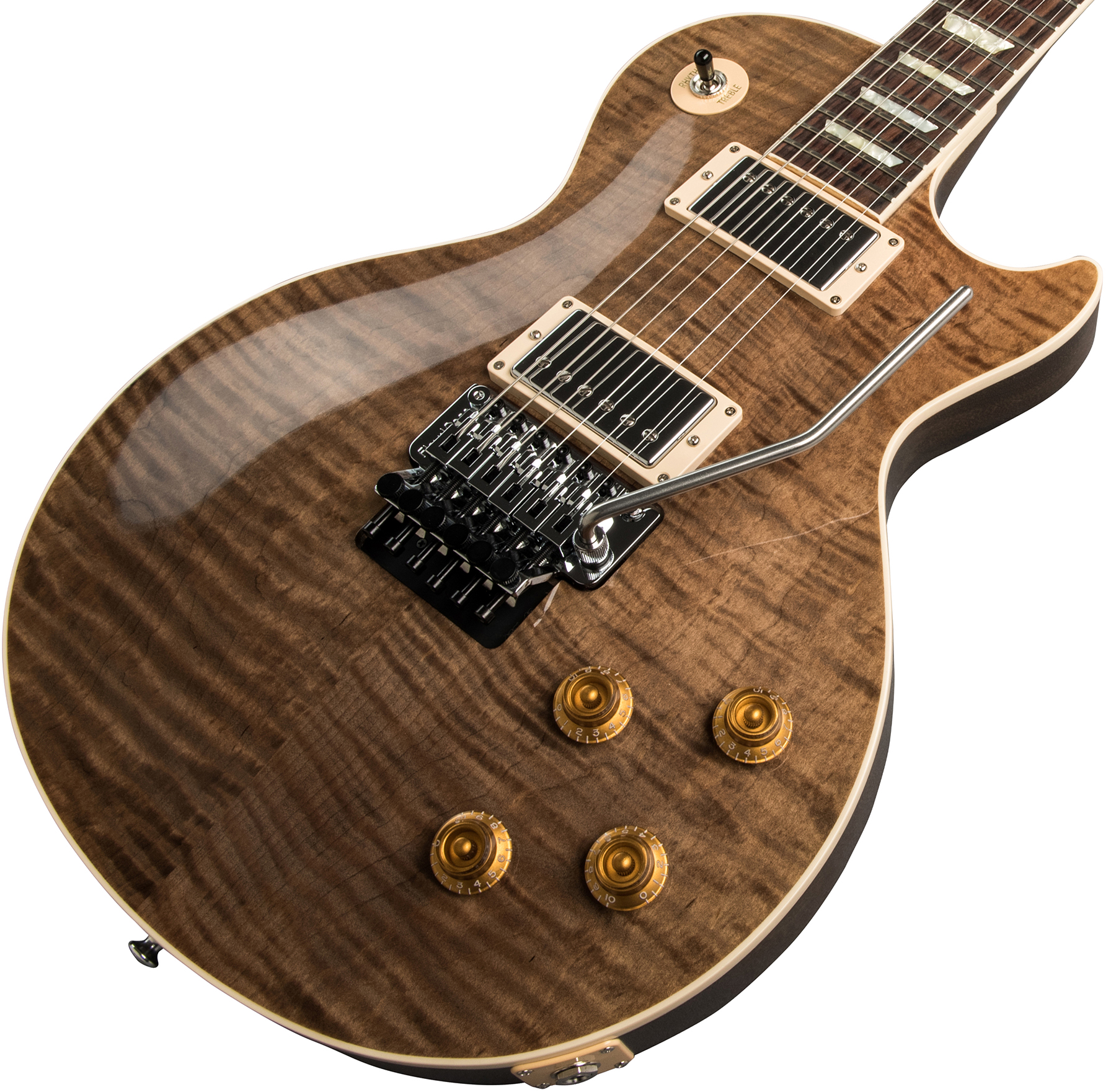 Gibson Custom Shop Les Paul Axcess Standard Figured Floyd Rose 2019 2h Fr Rw - Gloss Dc Rust - Single-Cut-E-Gitarre - Variation 3