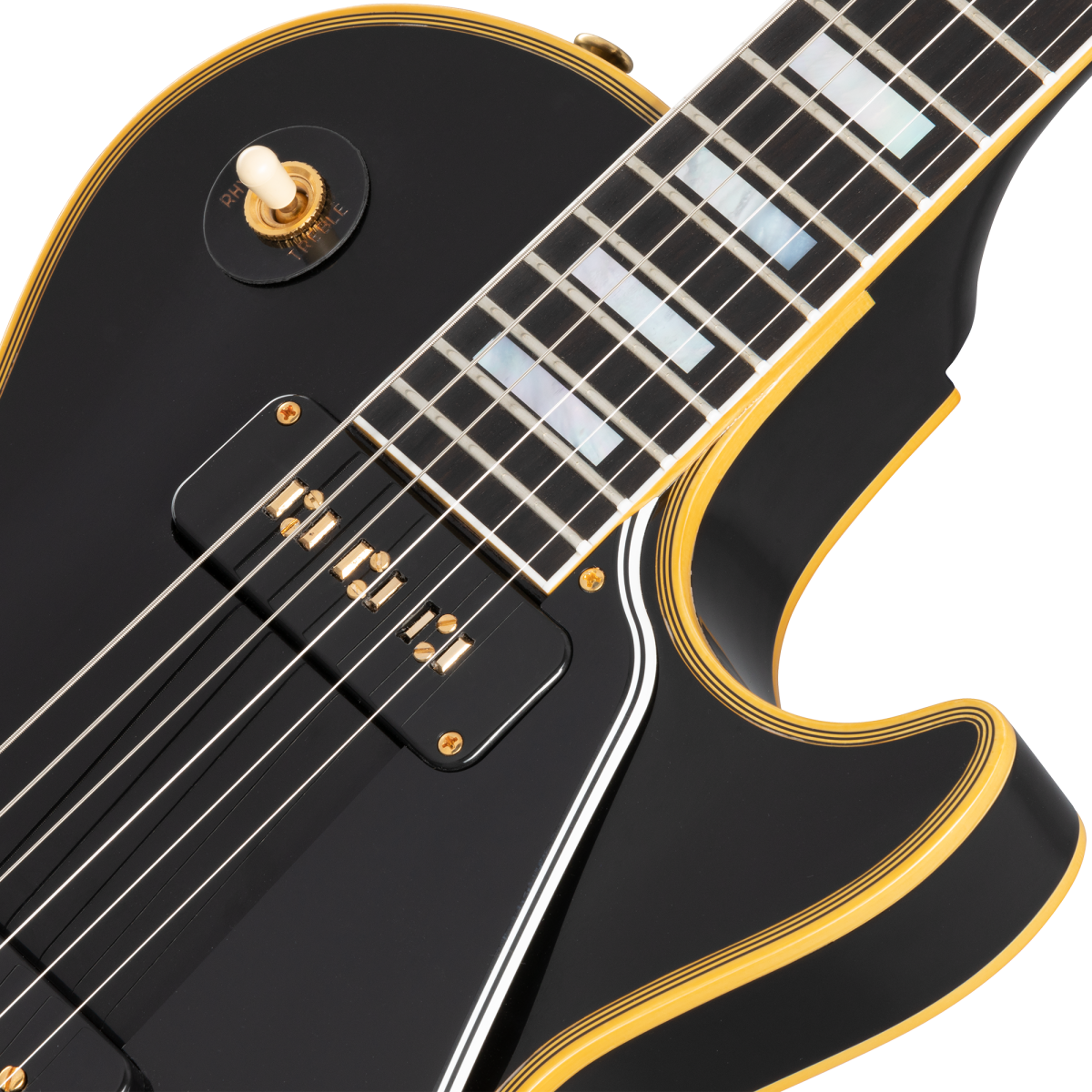 Gibson Custom Shop Les Paul Custom 1954 Black Beauty 2h Ht Rw - Vos Ebony - Single-Cut-E-Gitarre - Variation 3