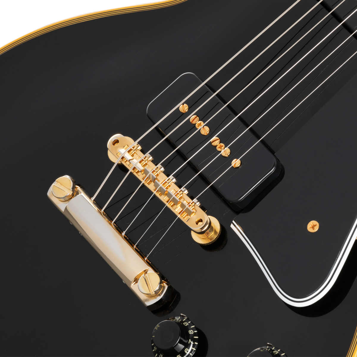 Gibson Custom Shop Les Paul Custom 1954 Black Beauty 2h Ht Rw - Vos Ebony - Single-Cut-E-Gitarre - Variation 4