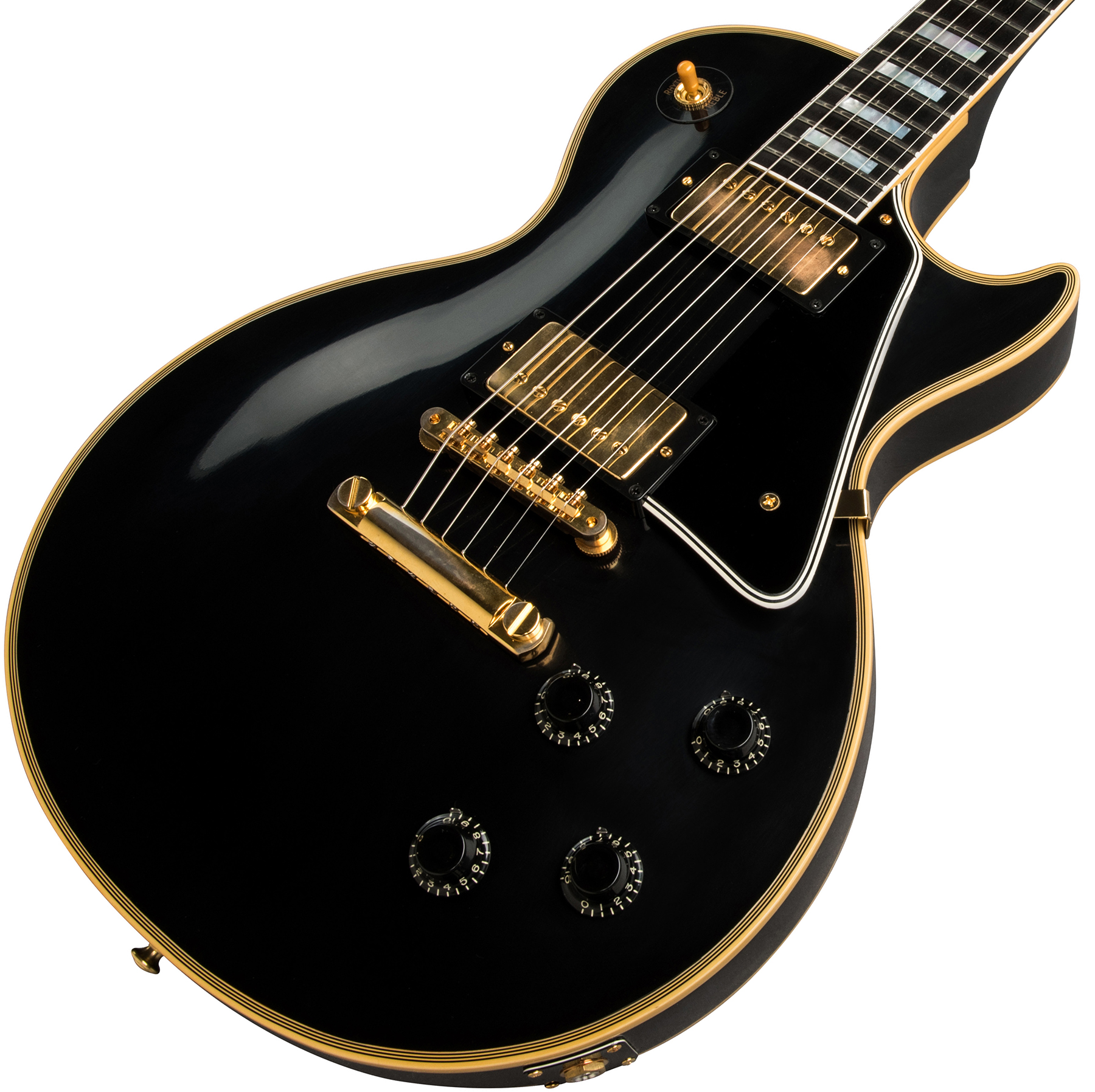 Gibson Custom Shop Les Paul Custom 1957 Reissue 2-pickup 2019 2h Ht Eb - Vos Ebony - Single-Cut-E-Gitarre - Variation 3