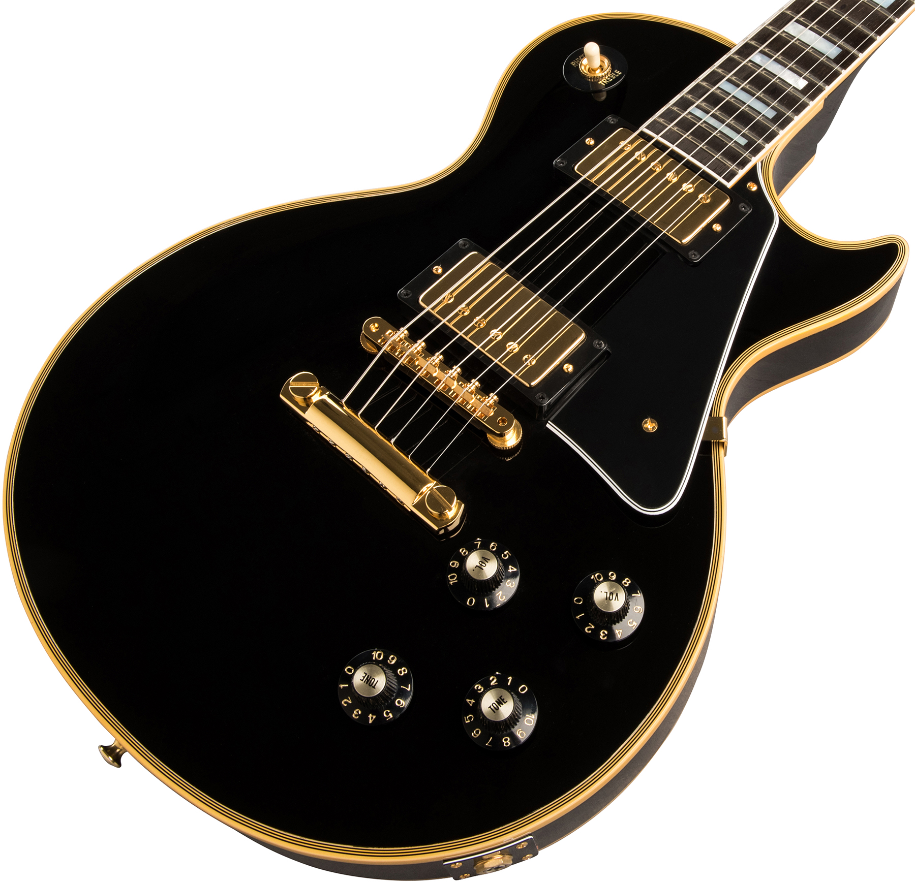 Gibson Custom Shop Les Paul Custom 1968 Reissue 2019 2h Ht Eb - Ebony - Single-Cut-E-Gitarre - Variation 3