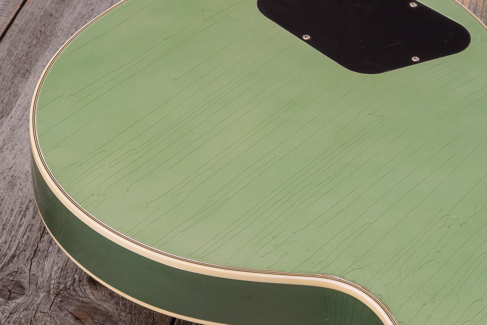 Gibson Custom Shop Les Paul Custom 1968 Reissue 2h Ht Eb - Murphy Lab Light Aging Jade Green - Single-Cut-E-Gitarre - Variation 22