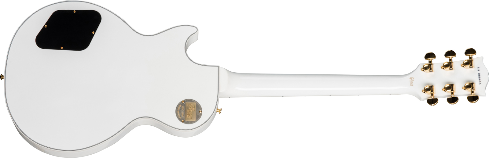 Gibson Custom Shop Les Paul Custom 2019 2h Ht Eb - Alpine White - Single-Cut-E-Gitarre - Variation 1