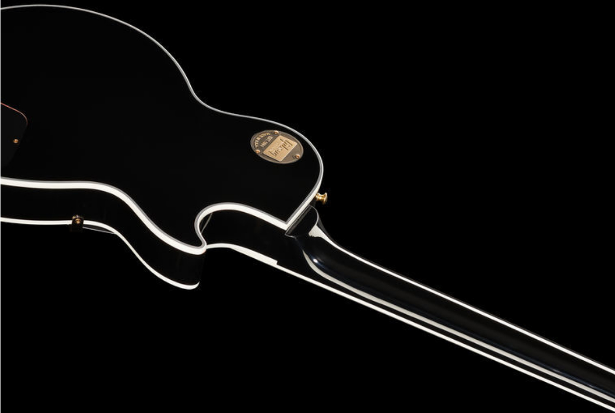 Gibson Custom Shop Les Paul Custom 2019 Lh Gaucher Hh Ht Eb - Ebony - E-Gitarre für Linkshänder - Variation 4