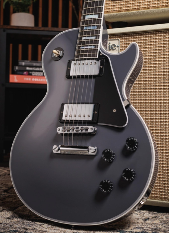 Gibson Custom Shop Les Paul Custom 2h Ht Eb - Arctic Blast - Single-Cut-E-Gitarre - Variation 7