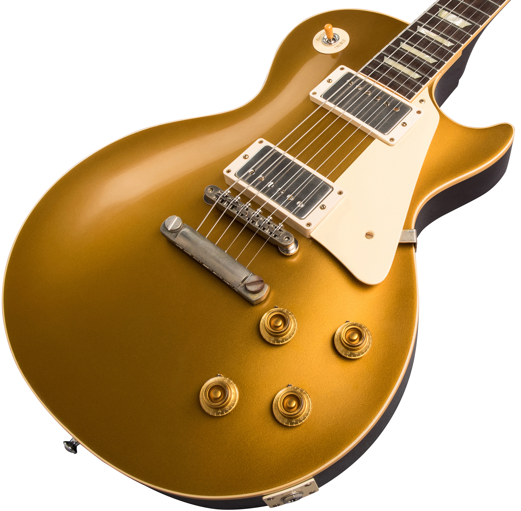 Gibson Custom Shop Les Paul Goldtop 1957 Reissue 2019 2h Ht Rw - Vos Double Gold With Dark Back - Single-Cut-E-Gitarre - Variation 3