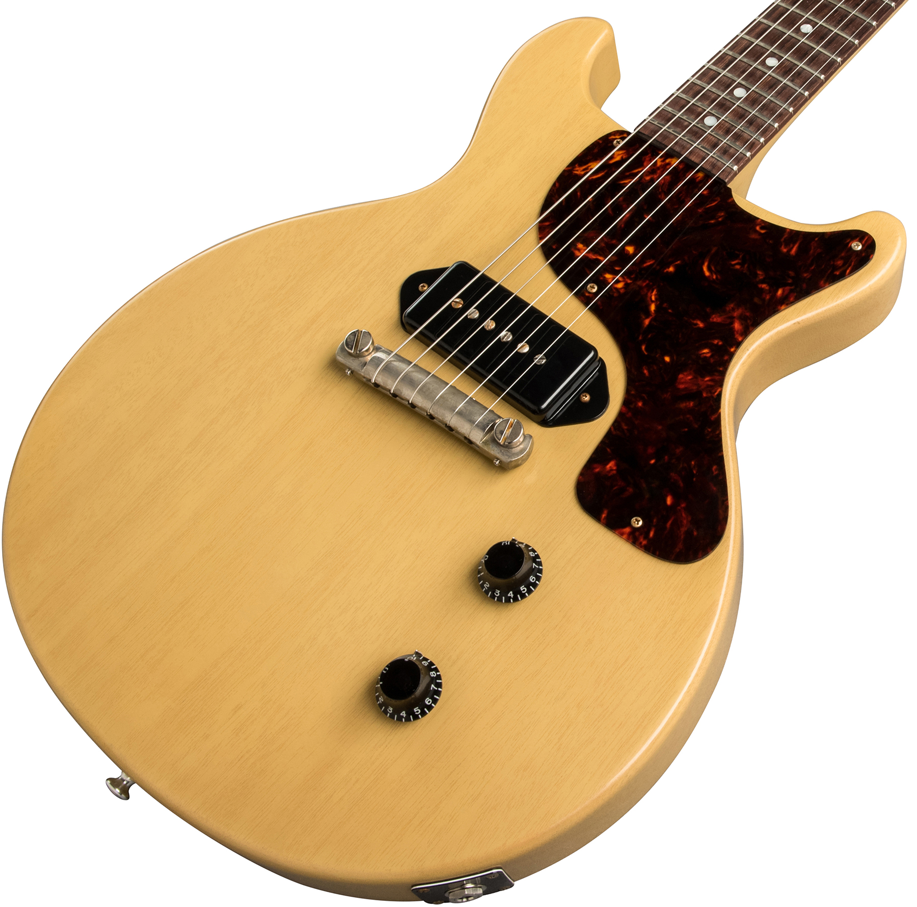 Gibson Custom Shop Les Paul Junior 1958 Double Cut Reissue P90 Ht Rw - Vos Tv Yellow - Single-Cut-E-Gitarre - Variation 3