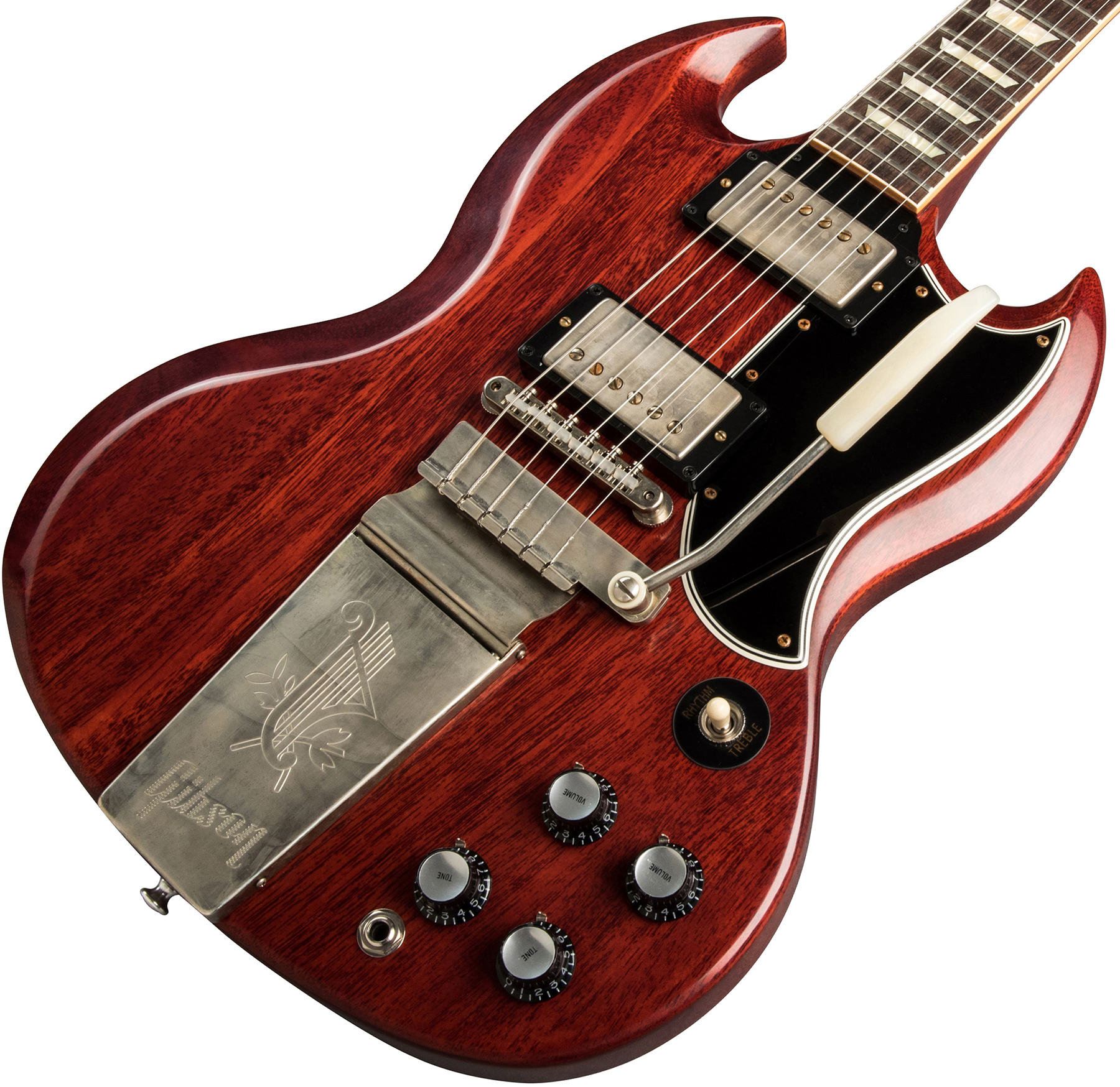 Gibson Custom Shop Sg Standard 1964 Reissue Maestro Vibrola 2019 2h Trem Rw - Vos Cherry Red - Double Cut E-Gitarre - Variation 3