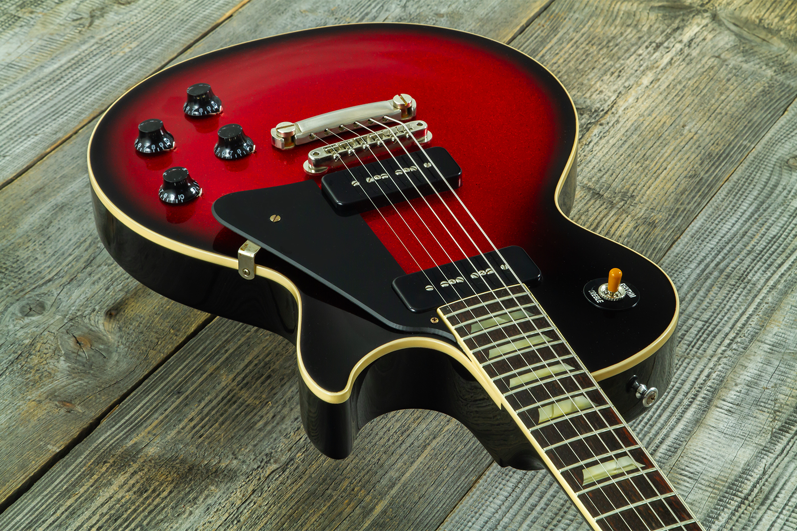 Gibson Custom Shop Les Paul Standard 1956 2p90 Ht Rw #65457 - Red Sparkle Burst - Single-Cut-E-Gitarre - Variation 2