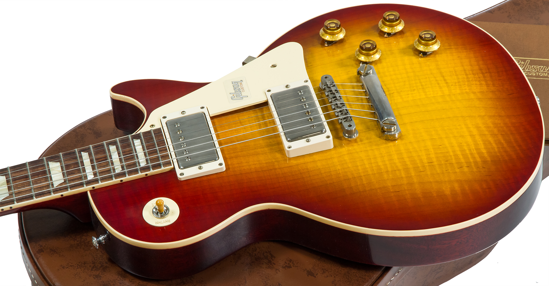 Gibson Custom Shop Les Paul Standard 1958 Reissue 2019 2h Ht Rw #89782 - Vos Washed Cherry Sunburst - Single-Cut-E-Gitarre - Variation 1