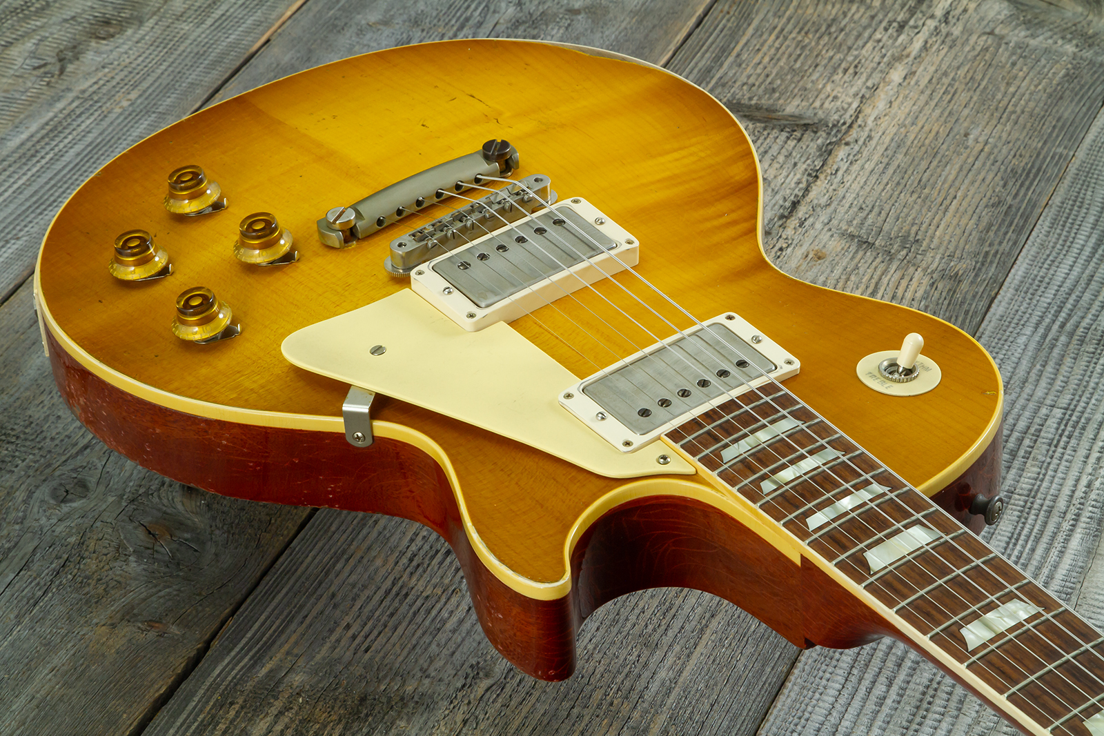 Gibson Custom Shop Les Paul Standard 1958 Reissue 2h Ht Rw #83205 - Murphy Lab Heavy Aged Lemon Burst - Single-Cut-E-Gitarre - Variation 3