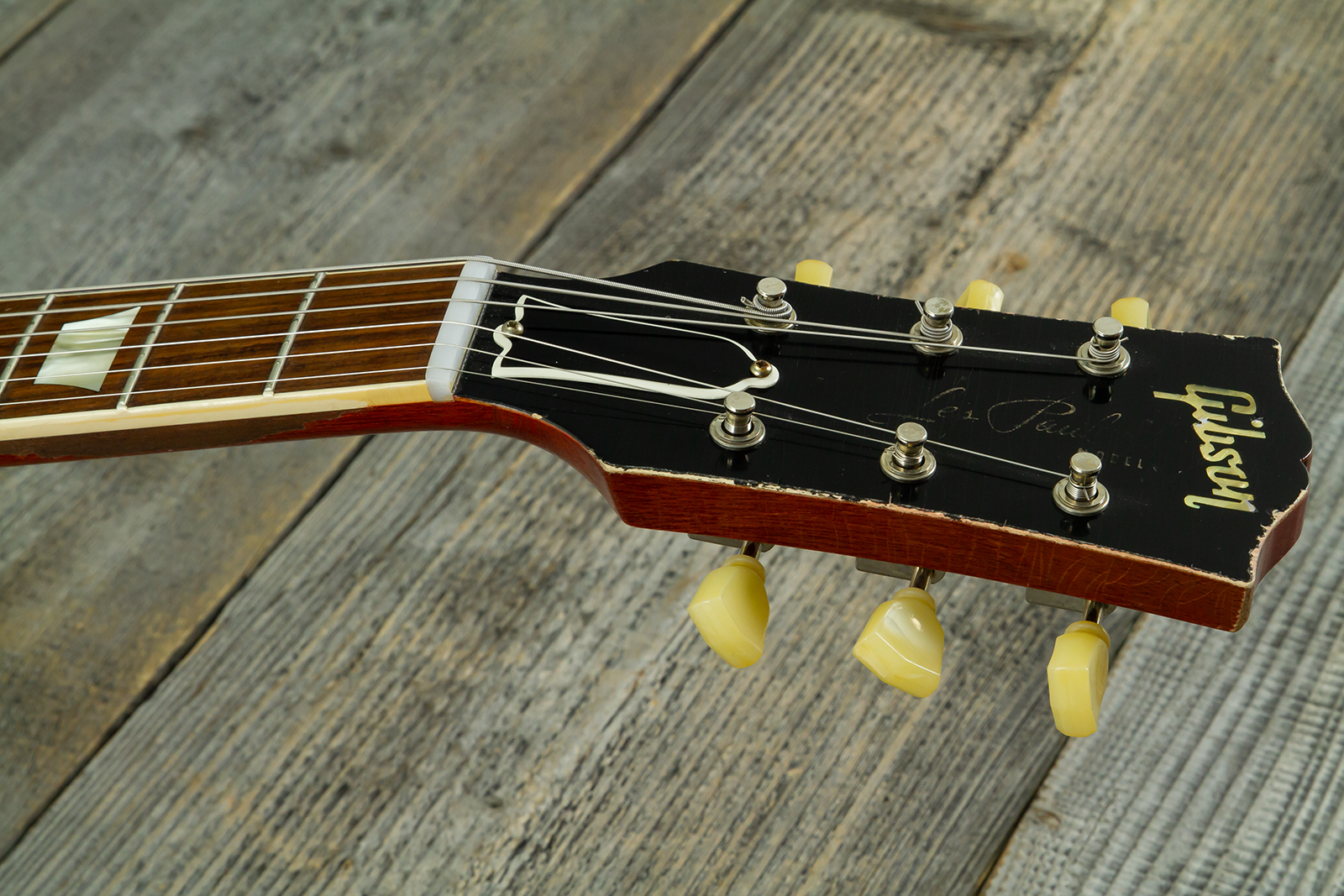 Gibson Custom Shop Les Paul Standard 1958 Reissue 2h Ht Rw #83205 - Murphy Lab Heavy Aged Lemon Burst - Single-Cut-E-Gitarre - Variation 7