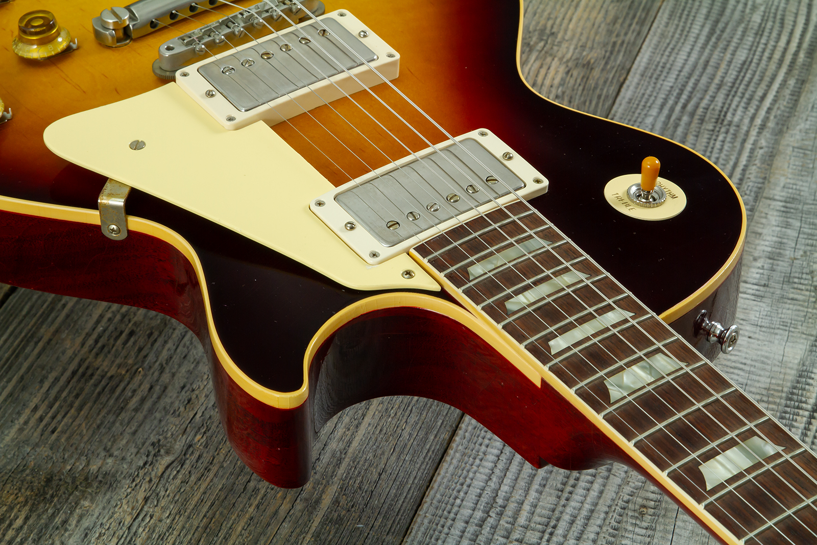 Gibson Custom Shop Les Paul Standard 1958 Reissue 2h Th Rw #831395 - Murphy Lab Ultra Light Aged Bourbon Burst - Single-Cut-E-Gitarre - Variation 4