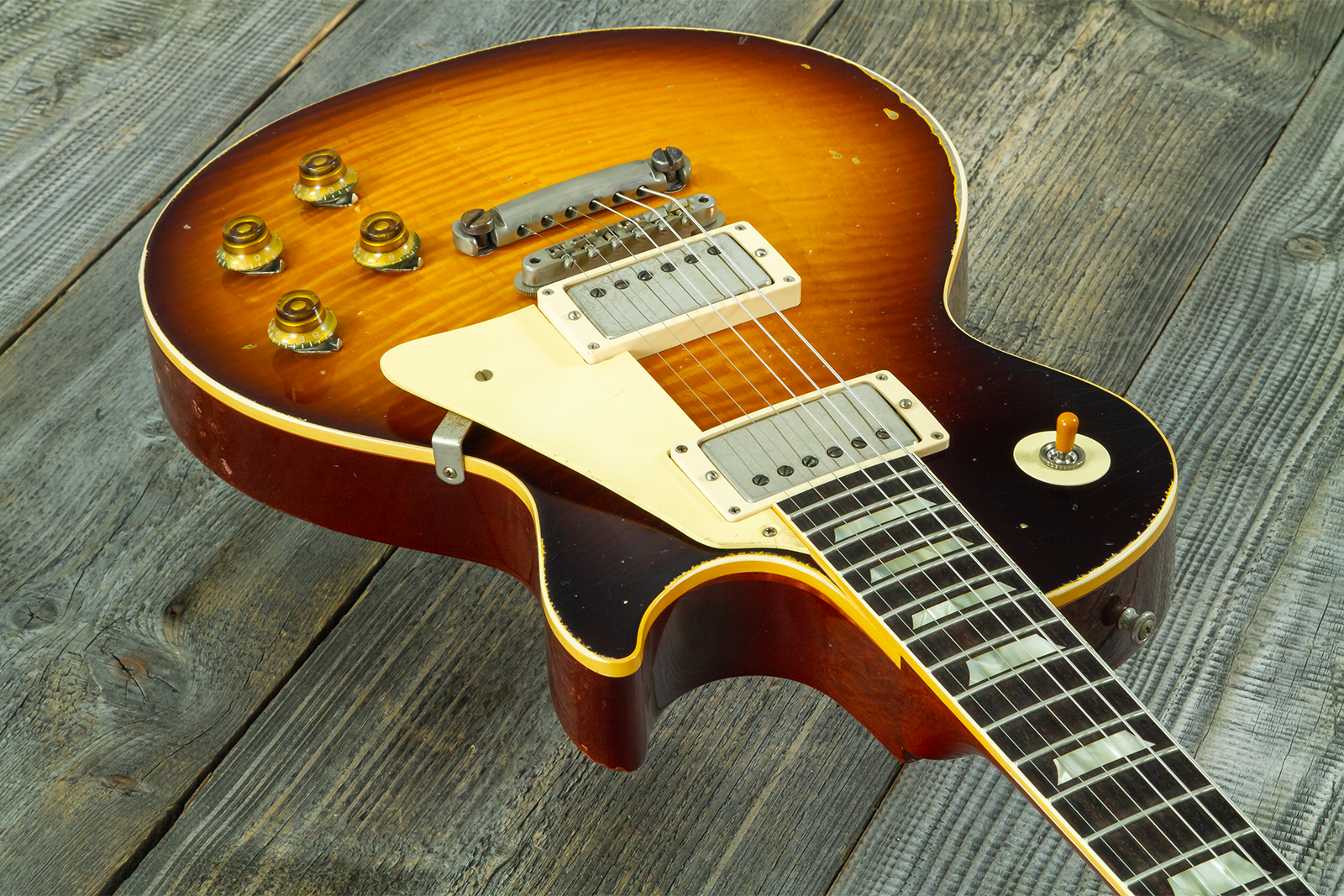 Gibson Custom Shop Les Paul Standard 1959 2h Ht Rw #961232 - Murphy Lab Aged Tobacco Sunburst - Single-Cut-E-Gitarre - Variation 2