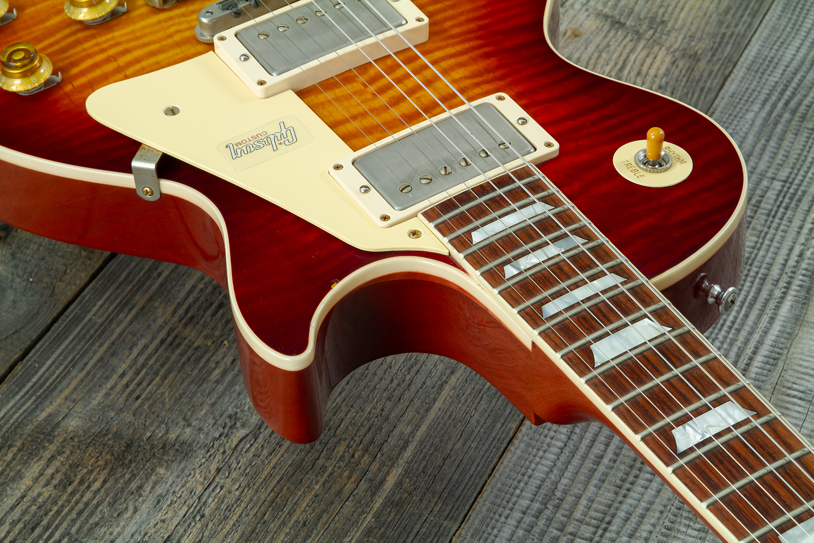 Gibson Custom Shop Les Paul Standard 1959 2h Ht Rw #982048 - Vos Vintage Cherry Sunburst - Single-Cut-E-Gitarre - Variation 4