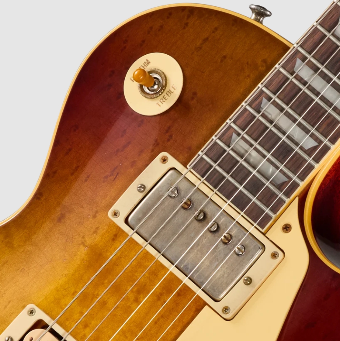 Gibson Custom Shop Les Paul Standard 1959 Birdseye Maple Le Ltd 2h Ht Rw - Murphy Lab Light Aged Peach Tea Burst - Single-Cut-E-Gitarre - Variation 2