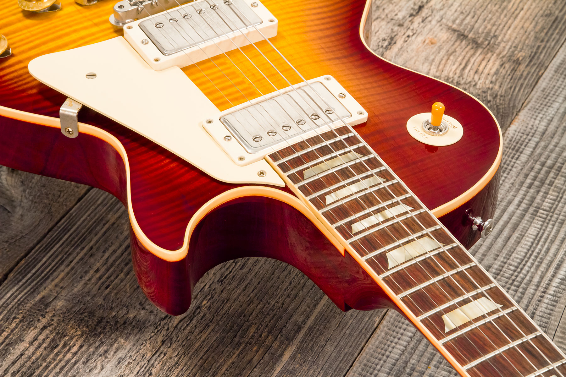 Gibson Custom Shop Les Paul Standard 1959 Reissue 2h Ht Rw #912456 - Vos Iced Tea Burst - Single-Cut-E-Gitarre - Variation 7