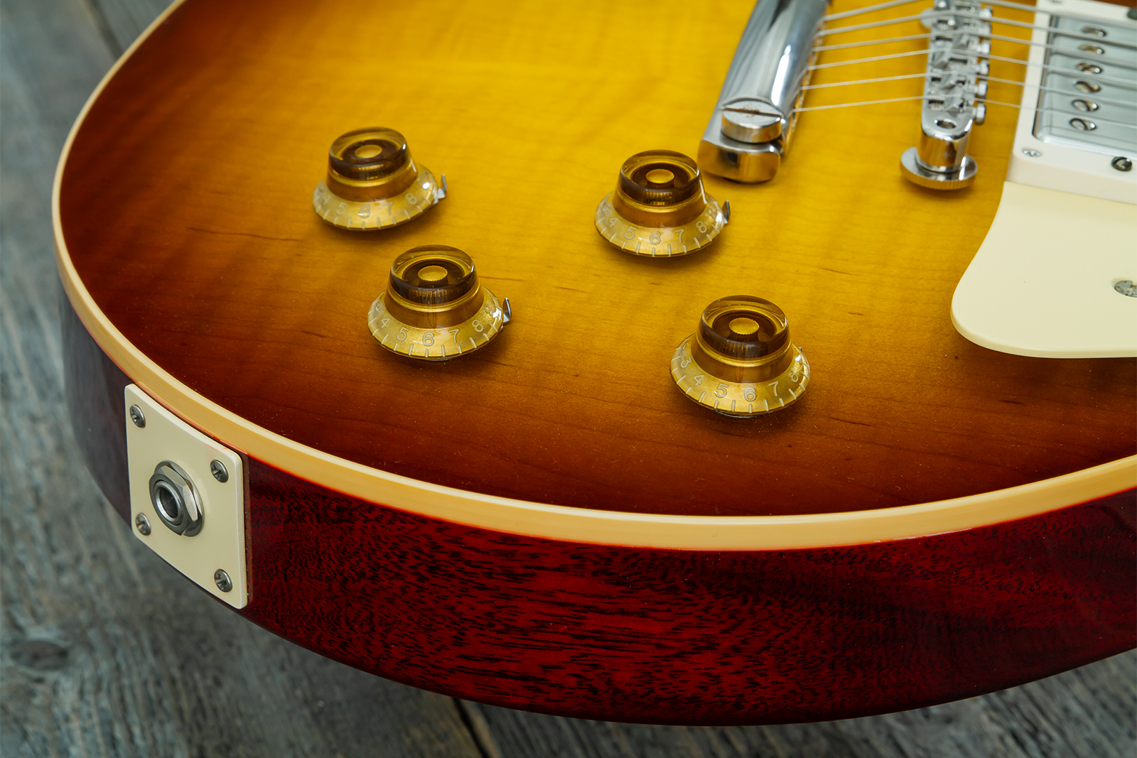 Gibson Custom Shop Les Paul Standard 1959 Reissue 2h Ht Rw #951086 - Vos Iced Tea Burst - Single-Cut-E-Gitarre - Variation 4