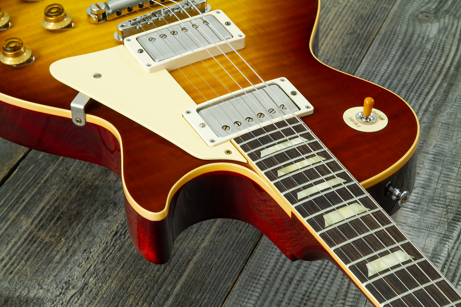 Gibson Custom Shop Les Paul Standard 1959 Reissue 2h Ht Rw #951086 - Vos Iced Tea Burst - Single-Cut-E-Gitarre - Variation 5