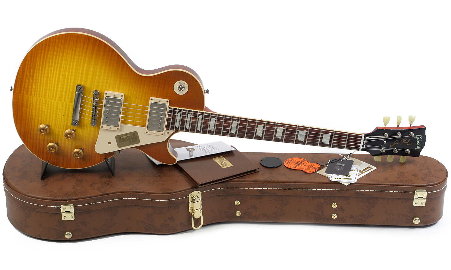Gibson Custom Shop M2m Les Paul Standard 1959 Reissue 2h Ht Rw #942988 - Aged Iced Tea - Single-Cut-E-Gitarre - Variation 1
