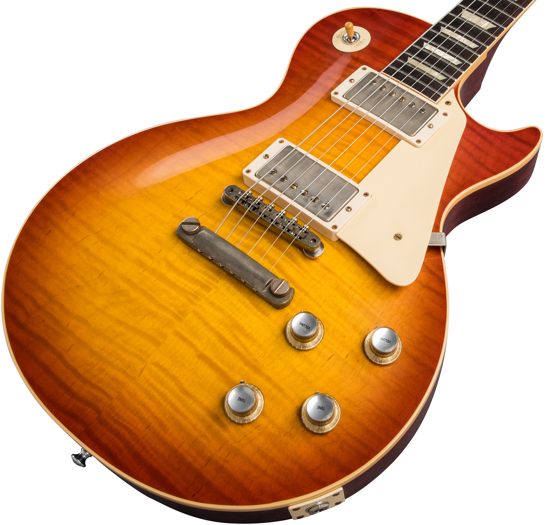 Gibson Custom Shop Les Paul Standard 1960 Reissue 2019 2h Ht Rw - Vos Washed Cherry Sunburst - Single-Cut-E-Gitarre - Variation 3