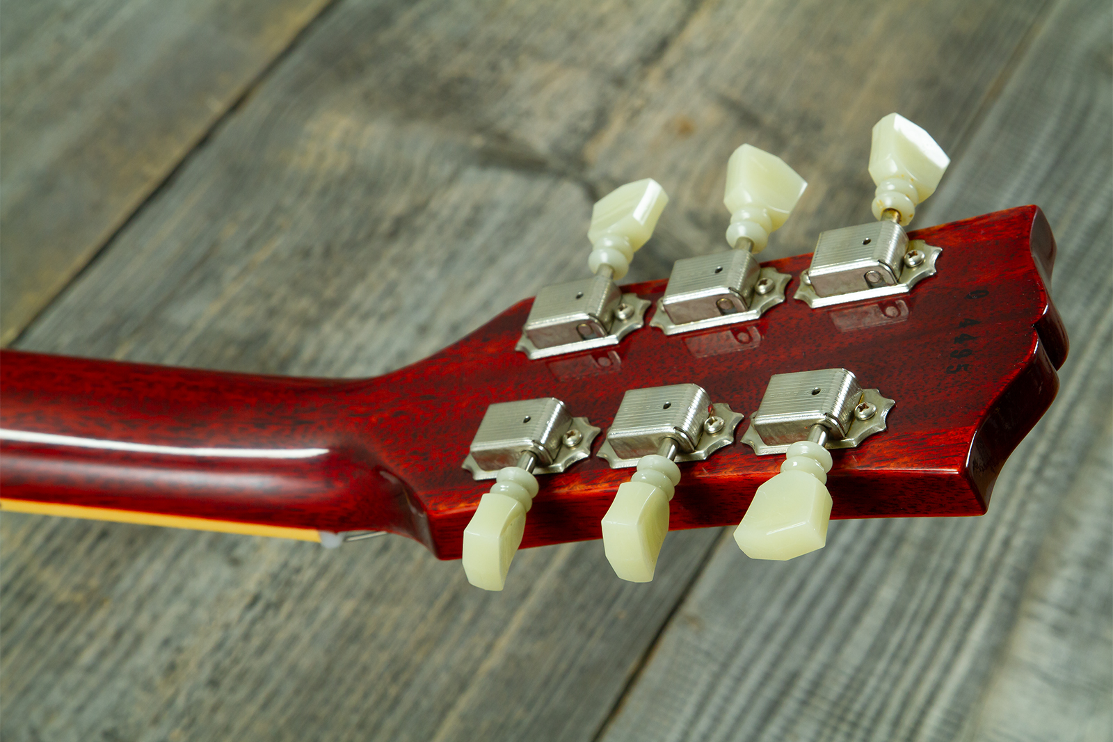 Gibson Custom Shop Les Paul Standard 1960 Reissue 2h Ht Rw #04495 - Vos Tangerine Burst - Single-Cut-E-Gitarre - Variation 10