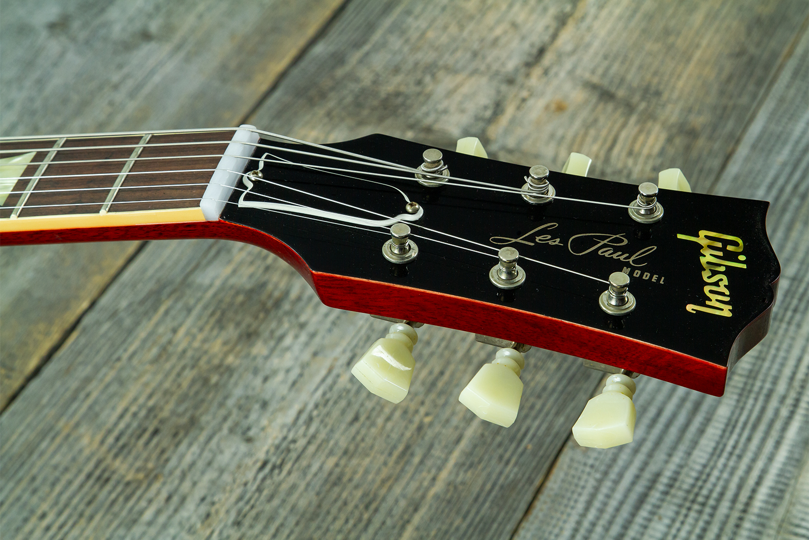 Gibson Custom Shop Les Paul Standard 1960 Reissue 2h Ht Rw #04714 - Vos Washed Cherry Sunburst - Single-Cut-E-Gitarre - Variation 9