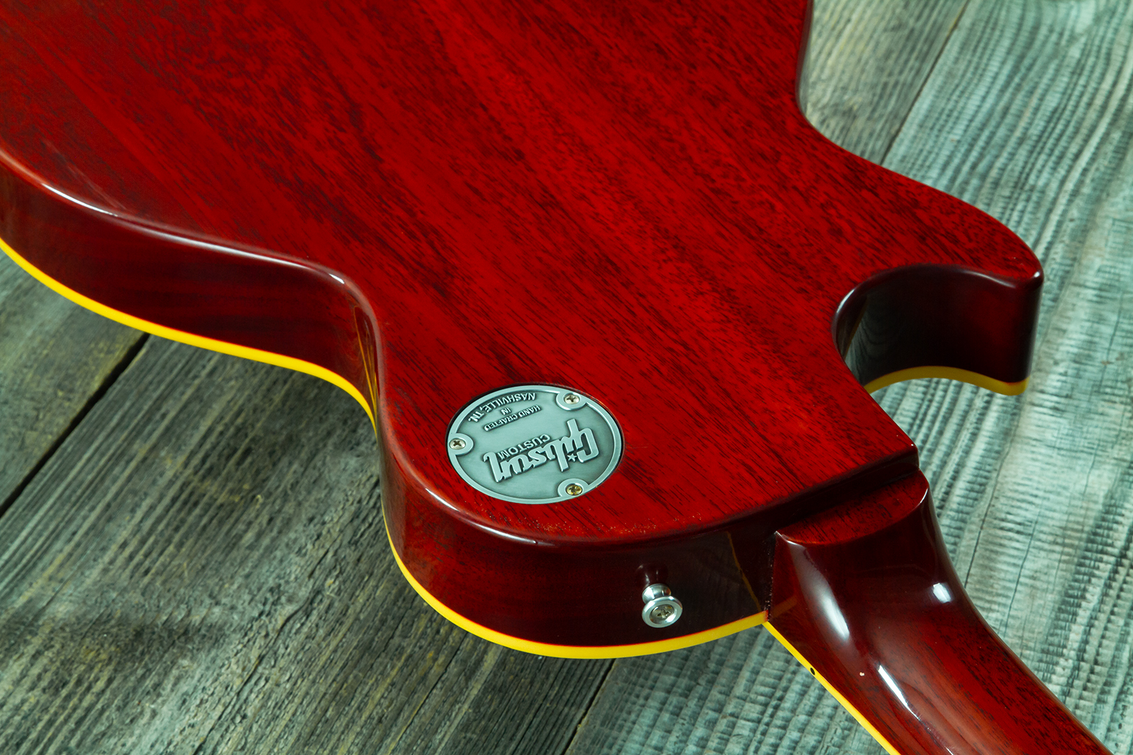 Gibson Custom Shop Les Paul Standard 1960 Reissue 2h Ht Rw #04714 - Vos Washed Cherry Sunburst - Single-Cut-E-Gitarre - Variation 11