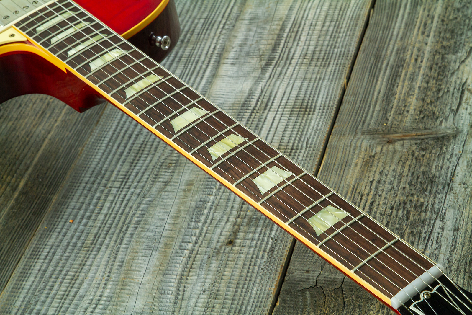 Gibson Custom Shop Les Paul Standard 1960 Reissue 2h Ht Rw #04714 - Vos Washed Cherry Sunburst - Single-Cut-E-Gitarre - Variation 8