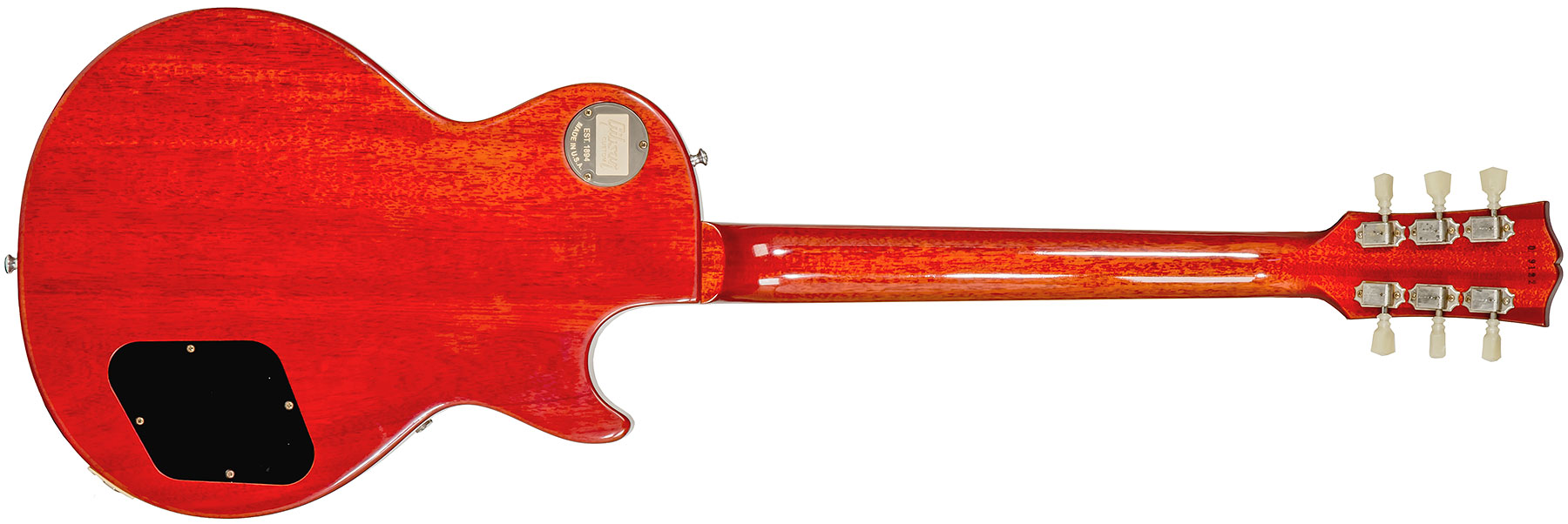 Gibson Custom Shop Les Paul Standard 1960 Reissue Lh Gaucher 2h Ht Rw #09122 - Vos Tangerine Burst - E-Gitarre für Linkshänder - Variation 1