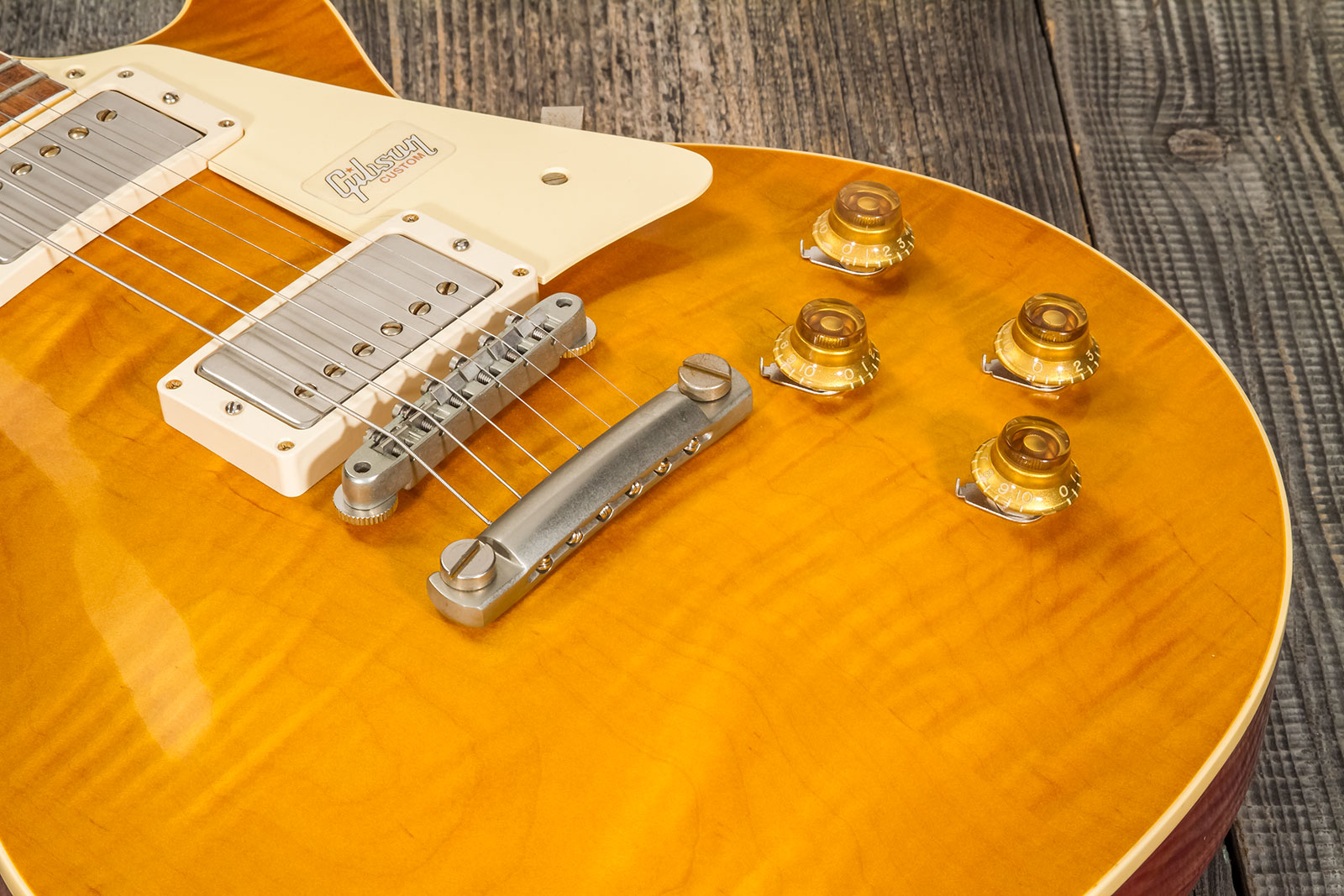 Gibson Custom Shop Les Paul Standard Burstdriver 2h Ht Rw #871130 - Vos Amber Ale - Single-Cut-E-Gitarre - Variation 5
