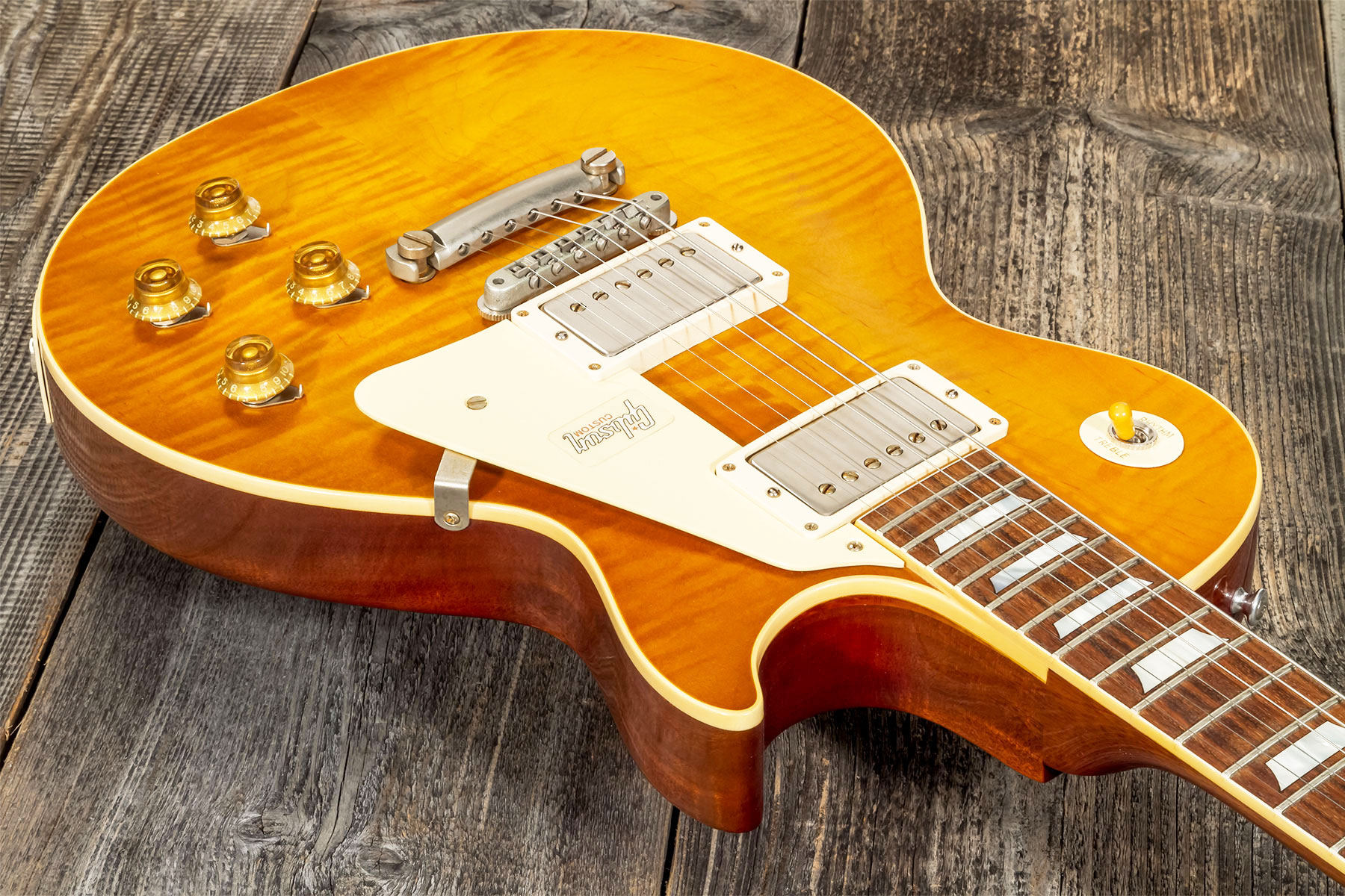 Gibson Custom Shop Les Paul Standard Burstdriver 2h Ht Rw #871130 - Vos Amber Ale - Single-Cut-E-Gitarre - Variation 2
