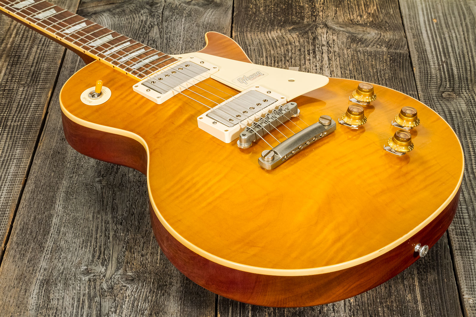 Gibson Custom Shop Les Paul Standard Burstdriver 2h Ht Rw #871130 - Vos Amber Ale - Single-Cut-E-Gitarre - Variation 3