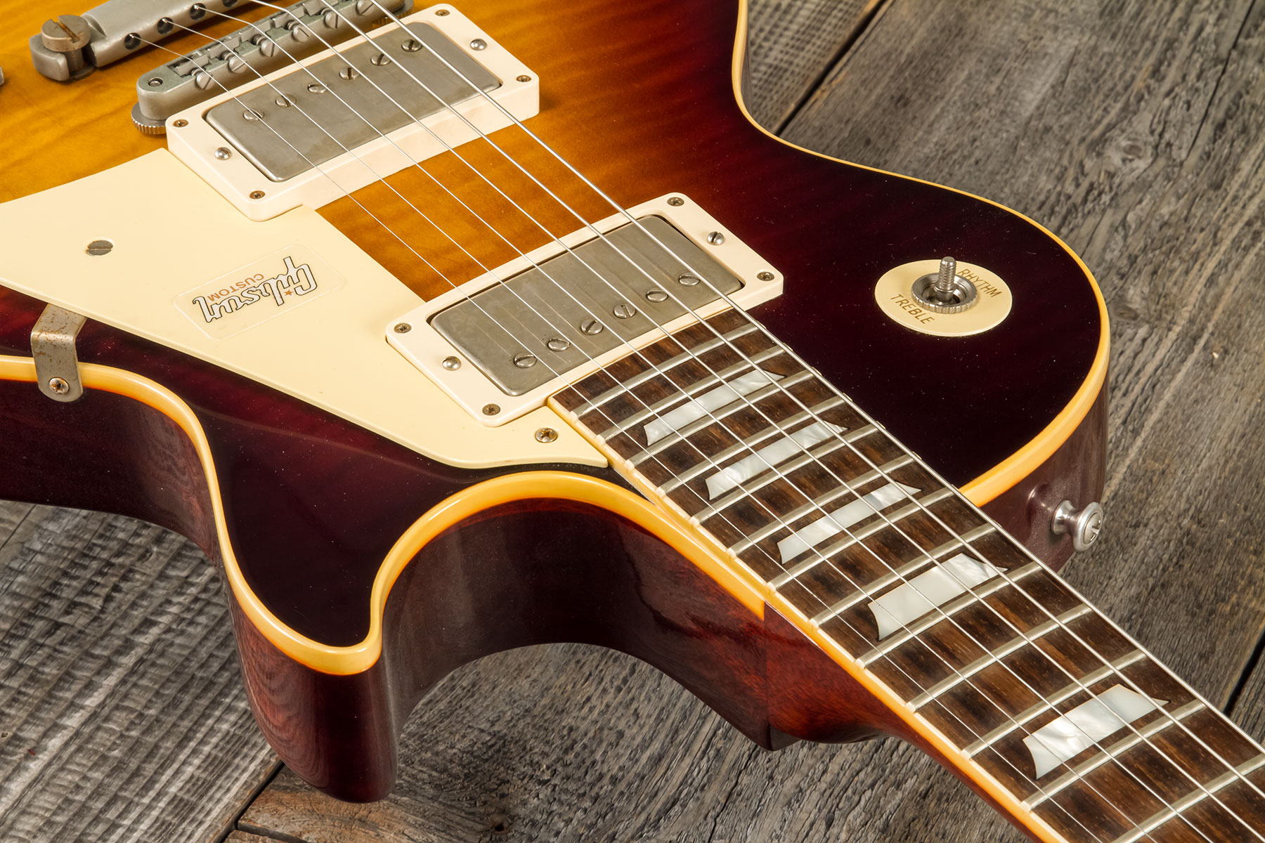 Gibson Custom Shop Les Paul Standard Burstdriver 2h Ht Rw #871302 - Vos Havana Fade - Single-Cut-E-Gitarre - Variation 9