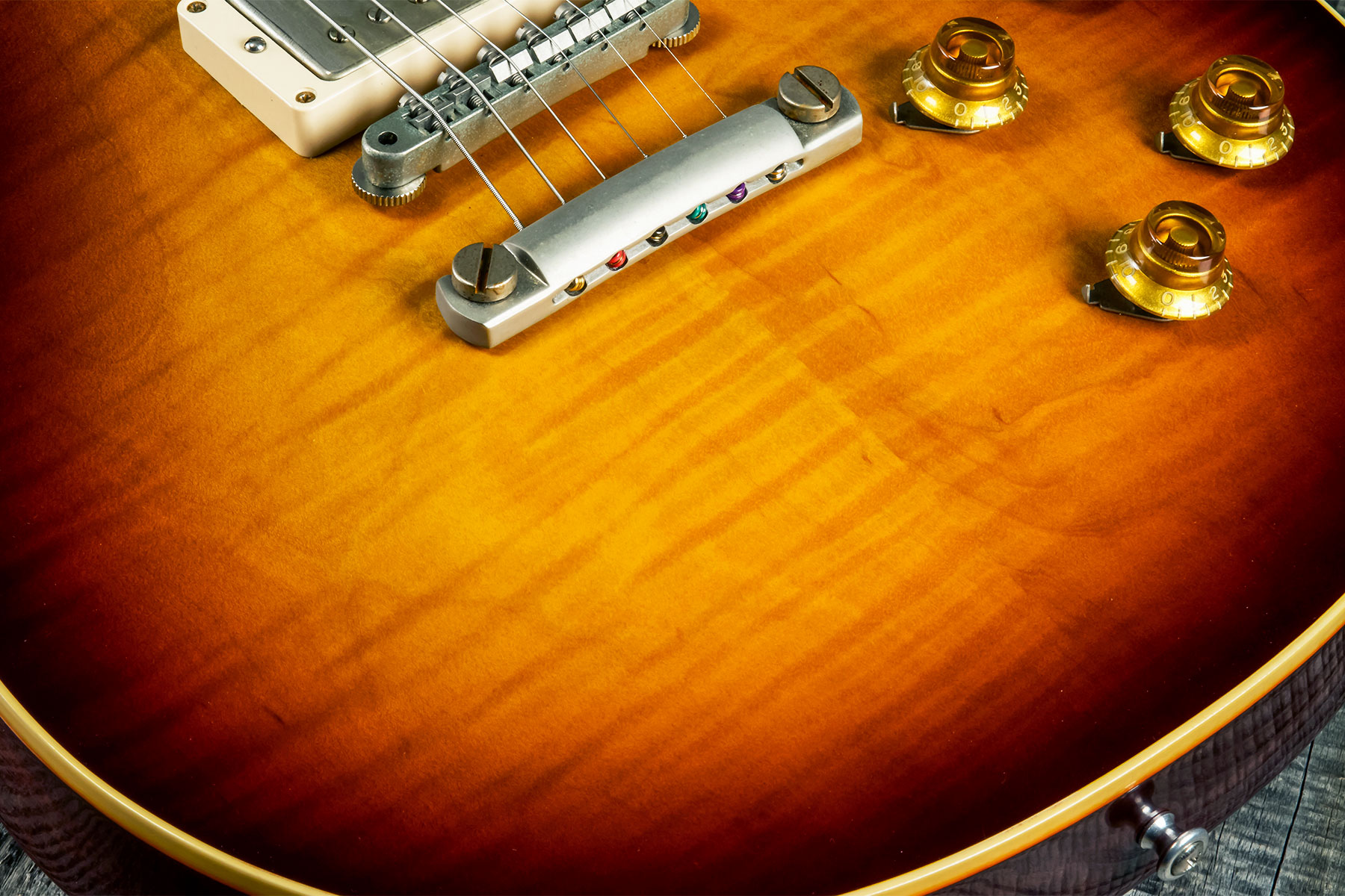 Gibson Custom Shop Les Paul Standard Burstdriver 2h Ht Rw #871302 - Vos Havana Fade - Single-Cut-E-Gitarre - Variation 8